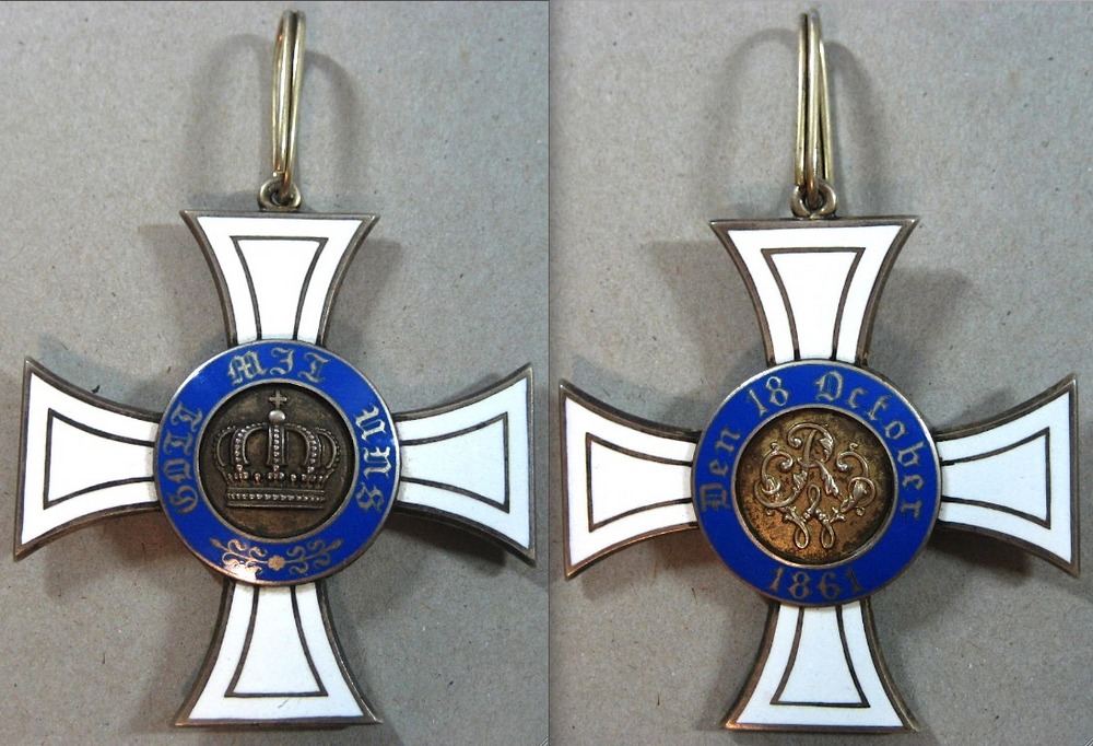 Kronenorden 1. Klasse, 4. Modell, vergoldetes Silber