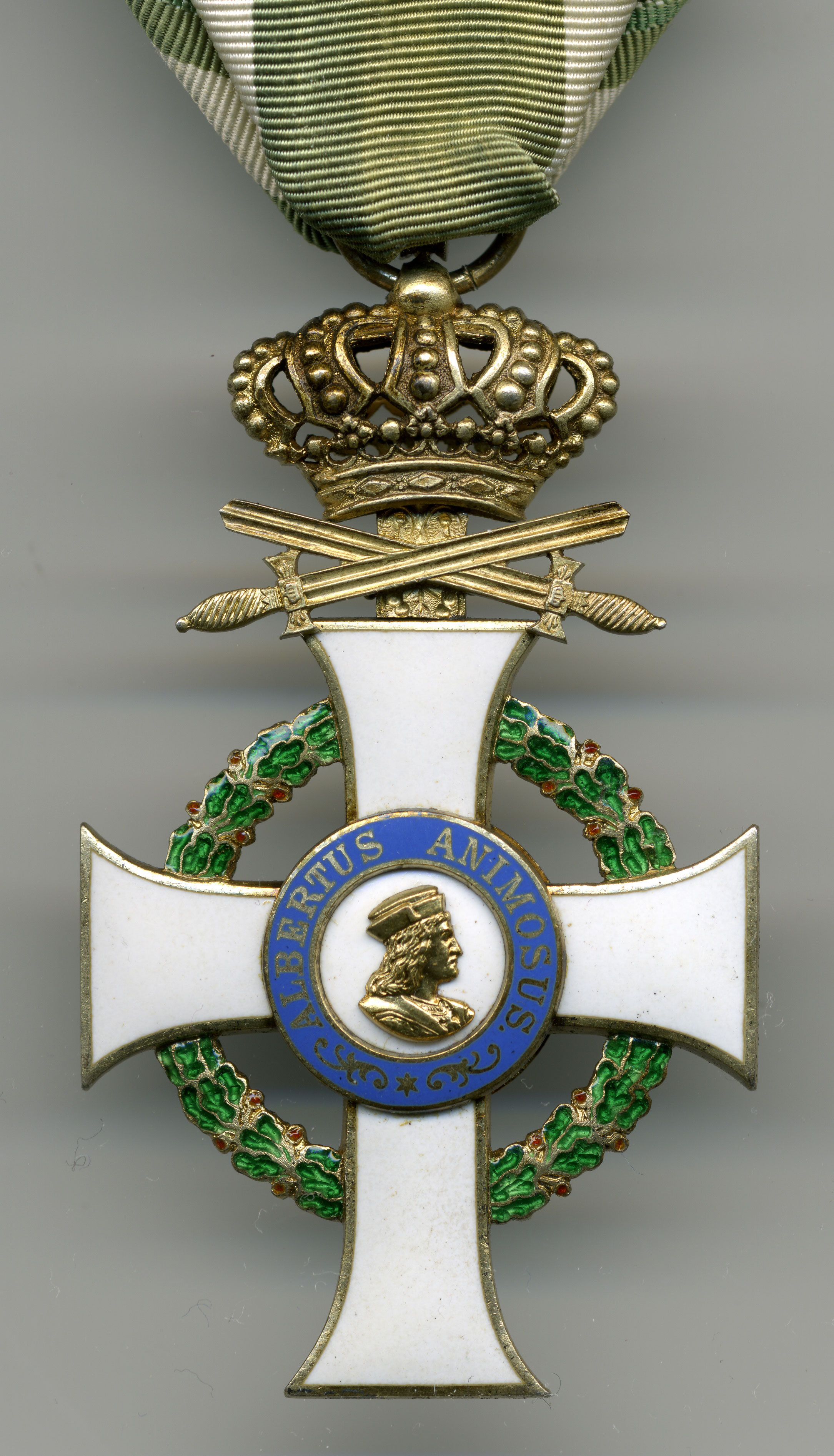 Knight Cross with Crown and Swords on Ring
